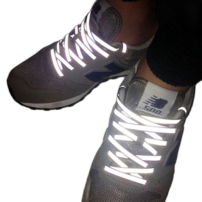 Reflective Night Running Shoes - 크리에이티브 양면 반사 신발끈, 패션 타이드