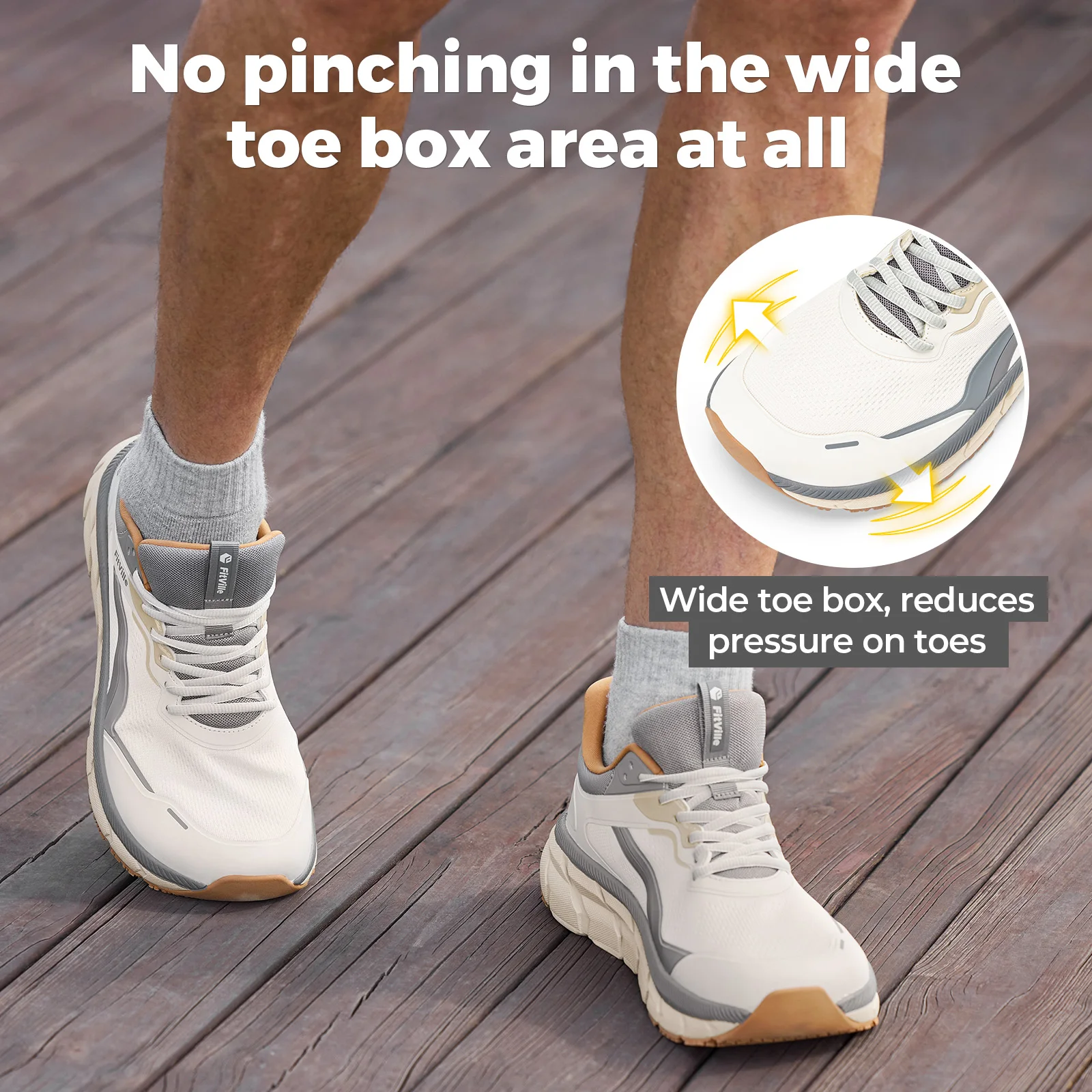 핏빌(FitVille) 남성용 넉넉한 발볼 스포츠화,  - Wide Toe Box Running Sneakers 리뷰 및 가격