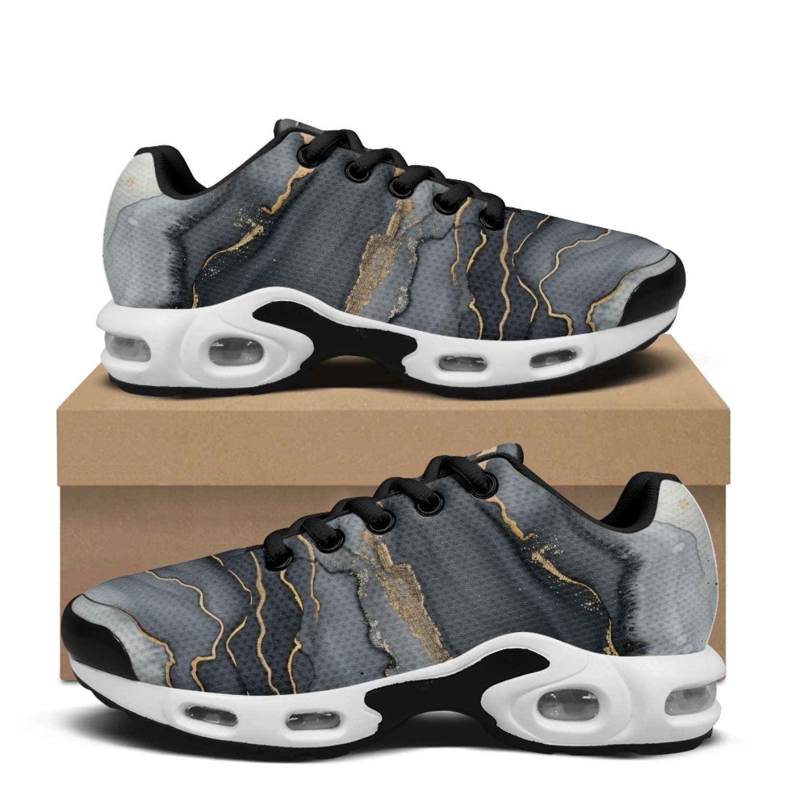 펜스트롤 블랙 골드 마블 에어 쿠션 워킹 스니커즈, 남 - Air Cushion Jogger Shoes Men 리뷰 및 가격